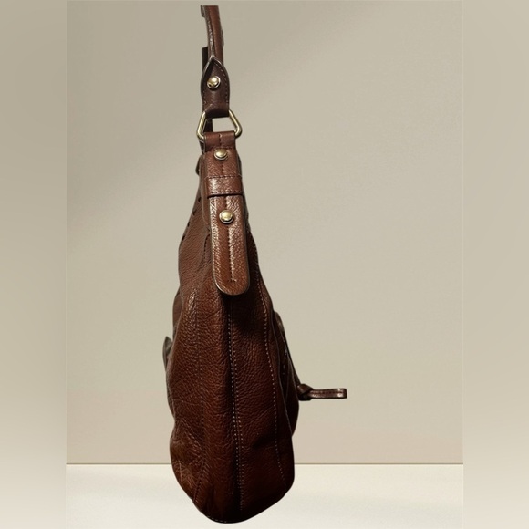 "Authentic B MAKOWSKY VACHETTA LISBON TAN HOBO/SHOULDER BAG STYLE #BM6210- - Picture 3 of 17